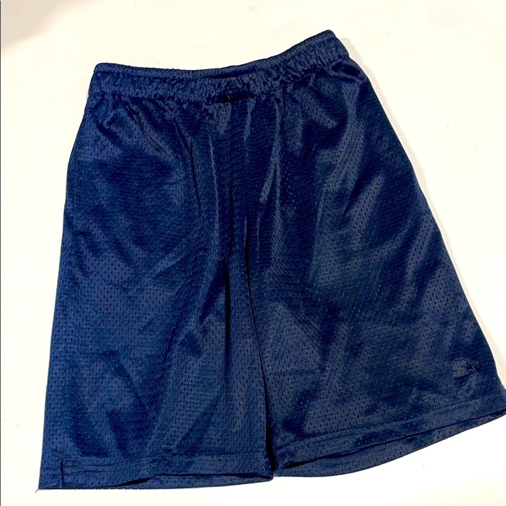 Boys Navy Blue Athletic Shorts Starter - Boys L‎ 4229